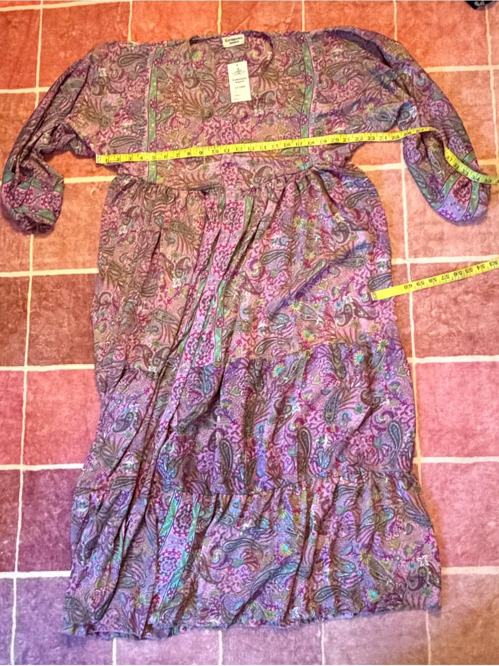 Kathmandu Pink Paisley Maxi Dress with Multicolor Accents